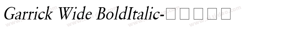 Garrick Wide BoldItalic字体转换